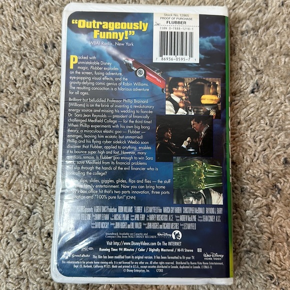 Disney’s Flubber Robin Williams VHS Tape - Picture 2 of 4
